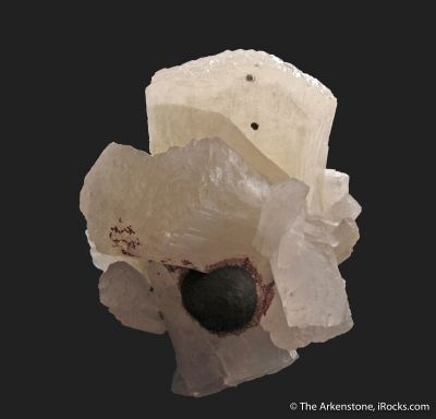 Witherite with Marcasite balls