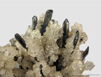 Stibnite and Calcite