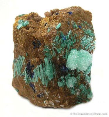 Gypsum Included By Malachite