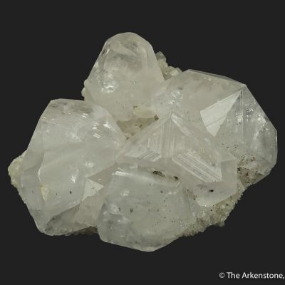 Calcite (fluorescent) on Quartz