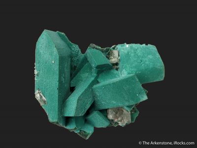 Rosasite after Malachite ps. Azurite, with Cerussite