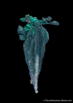 Copper (spinel twinned) with Malachite