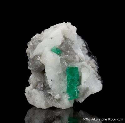 Emerald in Calcite