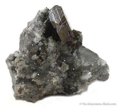 Sphalerite (Twinned) on Quartz