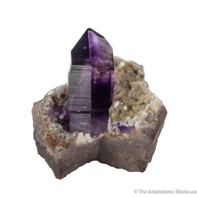 Sceptered Amethyst with Dolomite and Chalcedony