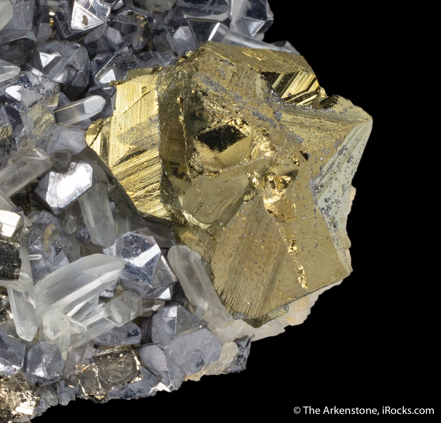 Pyrite UNIQUE-Combination Natural Rough Speciment with Galena Quartz