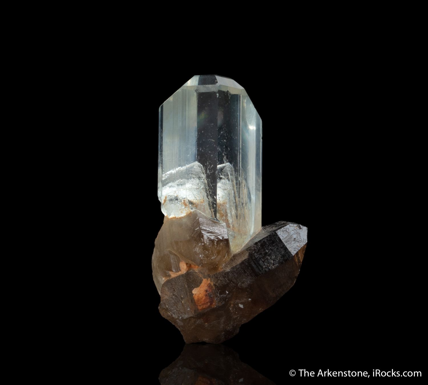 Topaz on Smoky Quartz - SM20-422 - Alabashka - Russia Mineral Specimen