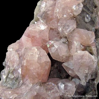 Pink Fluorapophyllite-(K) on Calcite