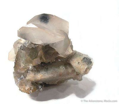 Fluorite Ps. After Calcite With Calcite And Fluorite