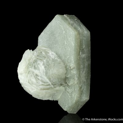 Calcite on Calcite with Hedenbergite (floater)