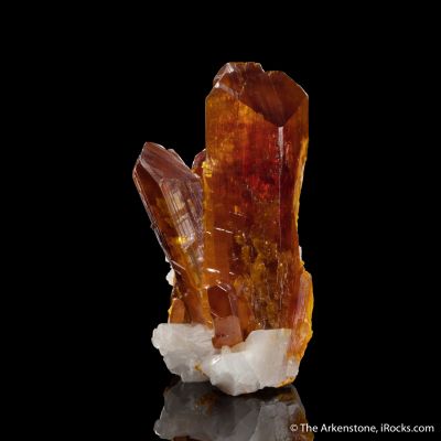 Orpiment on Calcite