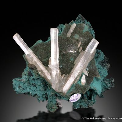 Calcite (fluorescent) on basalt