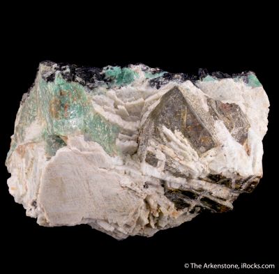 Microlite (Plumbian) with Albite, Amazonite and Biotite